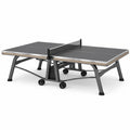 Table de tennis de table pliable noir, gris et argenté 274 x 152 x 76 cm avec roulettes