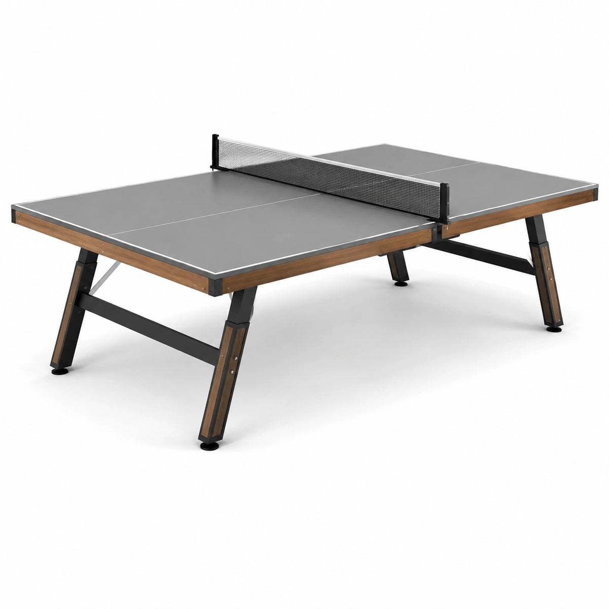 Table de tennis de table industrielle 274 x 152,5 x 76 cm Gris/Marron/Noir